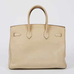 Birkin 40 HERMES cuir craie