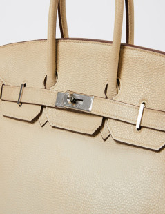 Birkin 40 HERMES cuir craie