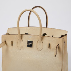 Birkin 40 HERMES cuir craie