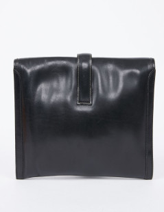 Pochette Jige cuir box noir Vintage