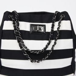 Sac bicolore chanel noir et blanc