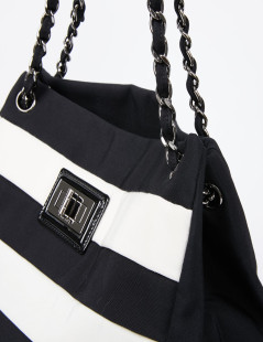 Sac bicolore chanel noir et blanc