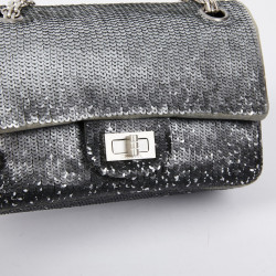 Sac CHANEL sequins argent