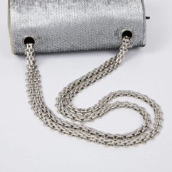 Sac CHANEL sequins argent