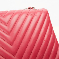 Grand sac CHANEL chevron Jumbo rose