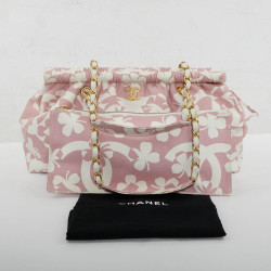 Sac Chanel tissu rose