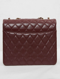 Sac CHANEL collector cuir matelassé bordeaux 