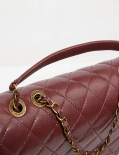 Sac CHANEL collector cuir matelassé bordeaux 