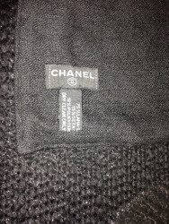 Écharpe CHANEL laine et lurex logo CC