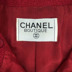 Veste rouge CHANEL boutons dorés