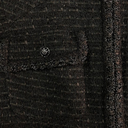 Veste CHANEL T 38 tweed noir 