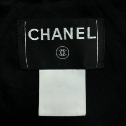 Veste CHANEL T 38 tweed noir 