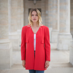 Veste T40 CHANEL en tweed corail 