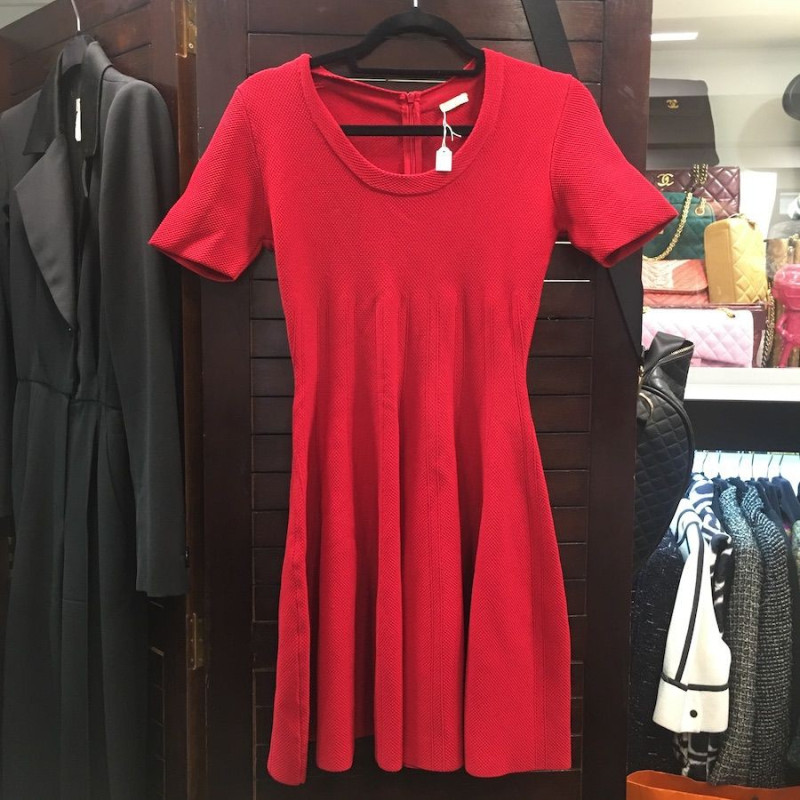 Robe ALAIA stretch rouge