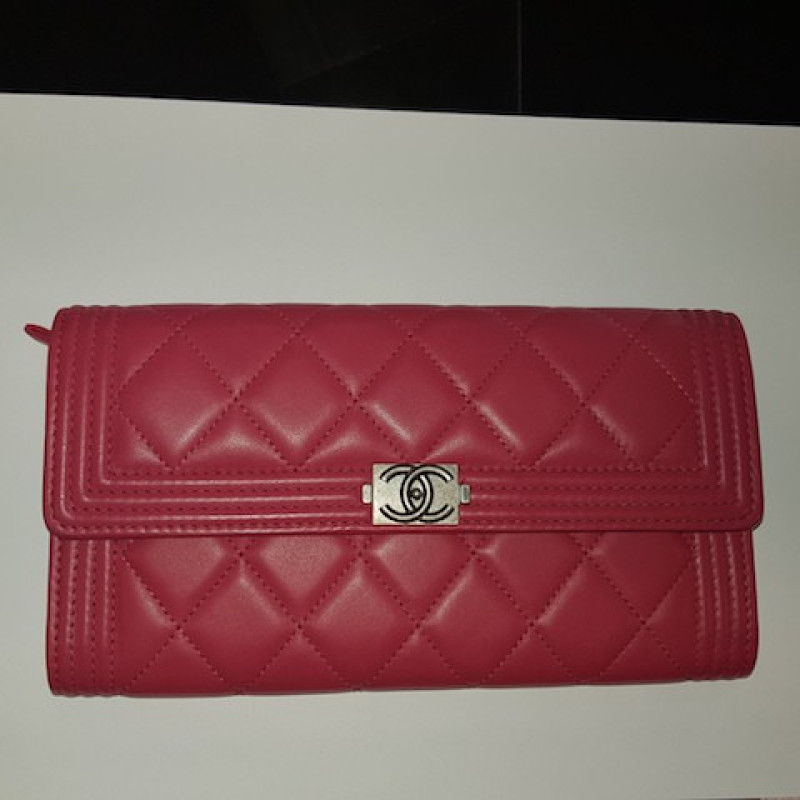 Portefeuille 2.55 CHANEL cuir fuschia 