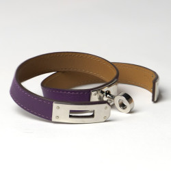 Bracelet HERMES Kelly double tour violet