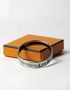 Bracelet HERMES émail argent PM 