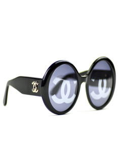 Lunettes de soleil CHANEL CC Vintage noire