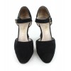 Escarpins CHANEL en veau velours noir T 36,5 