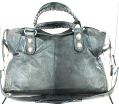 Sac BALENCIAGA Giant City argent cuir anthracite