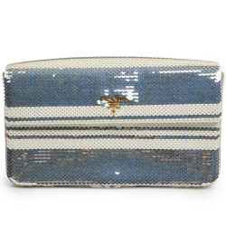 Pochette PRADA sequins argent