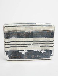 Pochette PRADA sequins argent