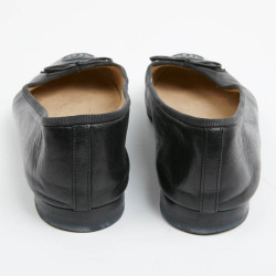 Ballerines T 40,5 CHANEL cuir noir