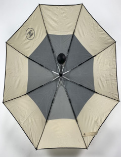 Parapluie CHANEL CC noir et beige clair