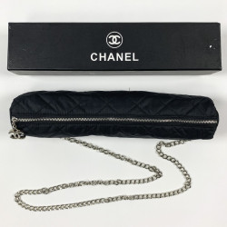 Parapluie CHANEL CC noir et beige clair