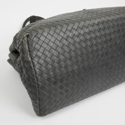 Sac BOTTEGA VENETA tressé gris anthracite