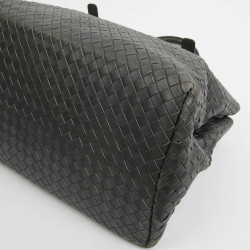 Sac BOTTEGA VENETA tressé gris anthracite