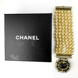 Bracelet CHANEL Couture 6 rangs de perles