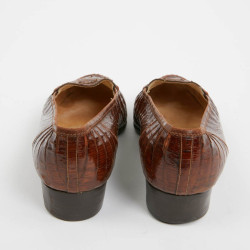 Mocassins croco marron CHANEL