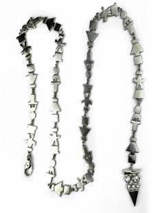 JEAN LOUIS SCHERRER silver long necklace