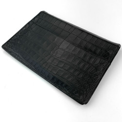 HERMES directory cover black Porosus crocodile