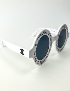 Solaires CHANEL blanches "CHANEL PARIS CC "