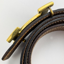 Ceinture Hermes T95 noire et gold