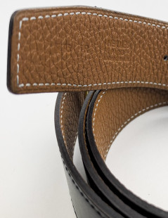 Ceinture Hermes T95 noire et gold