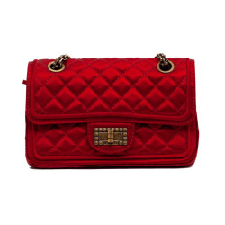 Sac CHANEL "Paris-Shanghai" satin duchesse rouge