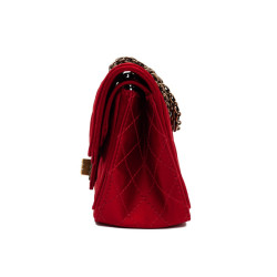 Sac CHANEL "Paris-Shanghai" satin duchesse rouge