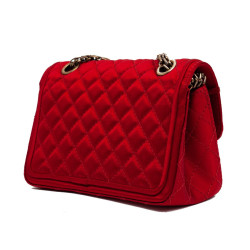 Sac CHANEL "Paris-Shanghai" satin duchesse rouge