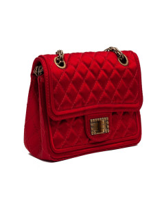 Sac CHANEL "Paris-Shanghai" satin duchesse rouge