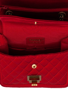 Sac CHANEL "Paris-Shanghai" satin duchesse rouge