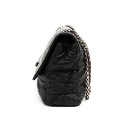 CHANEL sac en cuir souple noir