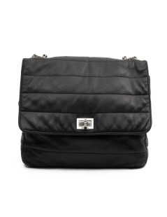 CHANEL sac en cuir souple noir