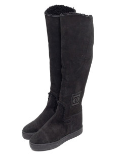 Bottes CHANEL T37.5 noires