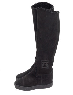 Bottes CHANEL T37.5 noires