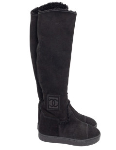 Bottes CHANEL T37.5 noires