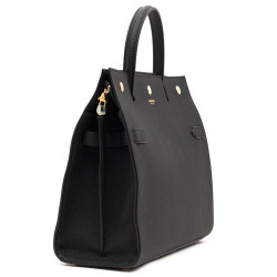 Sac Title BURBERRY TM cuir grainé noir