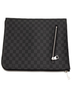 Porté documents LOUIS VUITTON damier gris